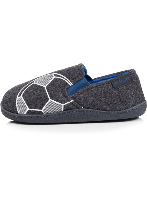Zapatillas mocasines tejido polar jaspeado, sujeción del pie, niño Isotoner - Kiabi