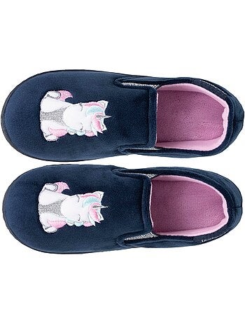 Zapatillas mocasines terciopelo, ajuste flexible, fácil de niña