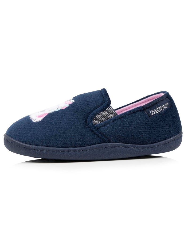 Zapatillas mocasines terciopelo, ajuste flexible, fácil de niña Isotoner Azul marino - Kiabi