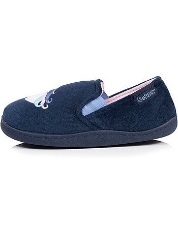 Zapatillas mocasines terciopelo, sujeción suave, fácil de niña Isotoner