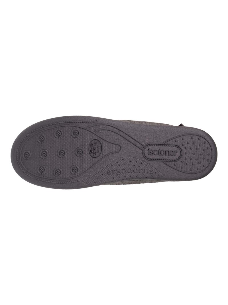 Zapatillas mocasines Terciopelo ultra suave hombre Isotoner Gris - Kiabi