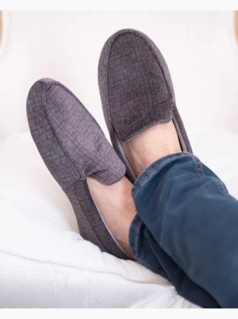 Zapatillas mocasines ultracómodas y ligeras, de algodón hombre isotoner Gris antracita - Kiabi