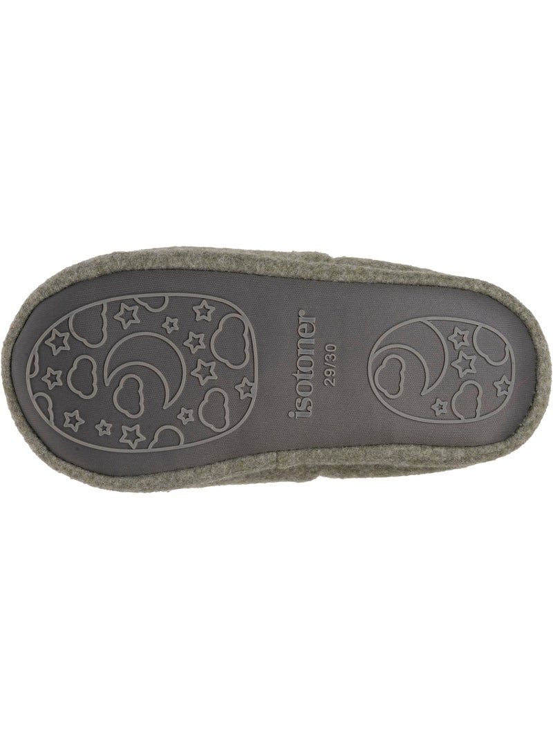 Zapatillas mocasines vellón, suela de goma antideslizante niño isotoner Caqui - Kiabi