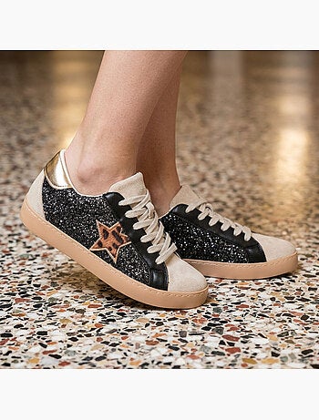 Zapatillas Mujer Estrella Glitter Plataforma MMXXIV OZABI