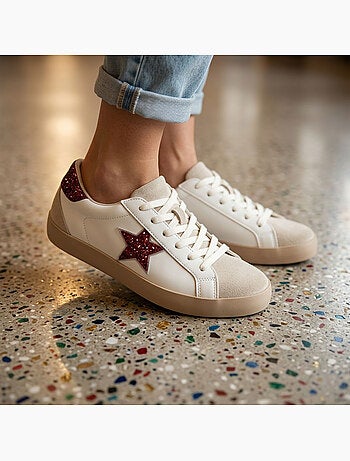 Zapatillas Mujer Estrella Glitter Plataforma MMXXIV OZABI