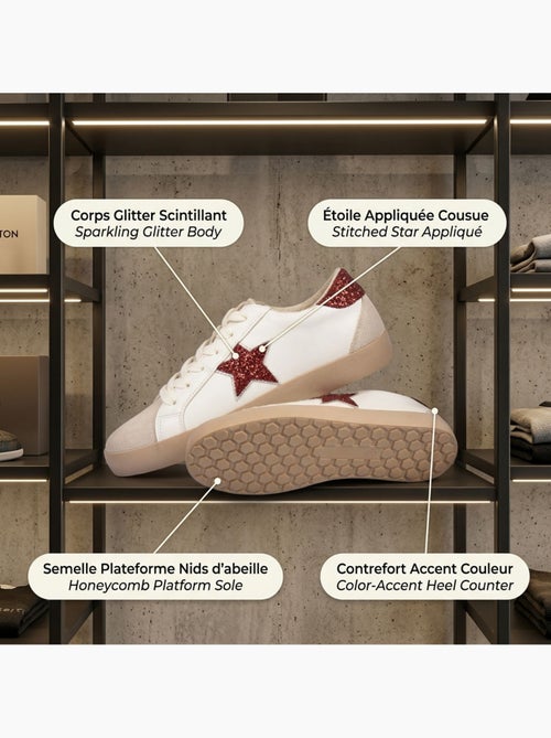 Zapatillas Mujer Estrella Glitter Plataforma MMXXIV OZABI - Kiabi Zapatillas Mujer Estrella Glitter Plataforma MMXXIV OZABI - Kiabi