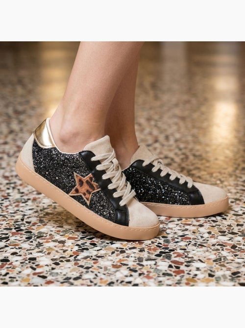 Zapatillas Mujer Estrella Glitter Plataforma OZABI MMXXIV - Kiabi Zapatillas Mujer Estrella Glitter Plataforma OZABI MMXXIV - Kiabi