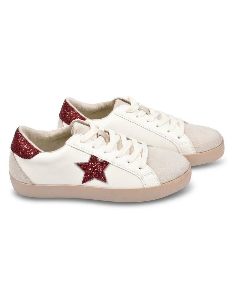 Zapatillas Mujer Estrella Glitter Plataforma OZABI MMXXIV Rojo - Kiabi