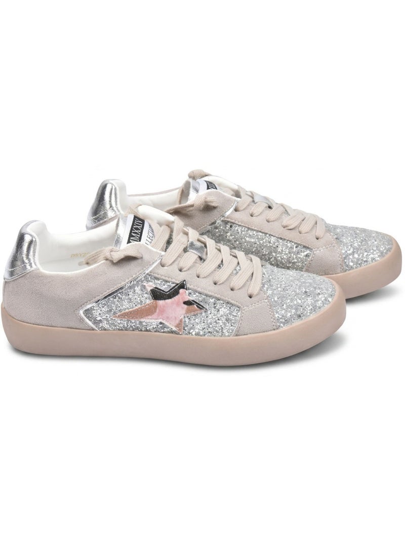 Zapatillas Mujer Glitter Estrella Plataforma MMXXIV OZABI Plata - Kiabi