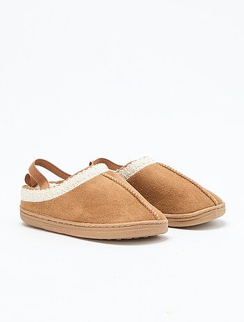 Zapatillas mule de ante con detalles