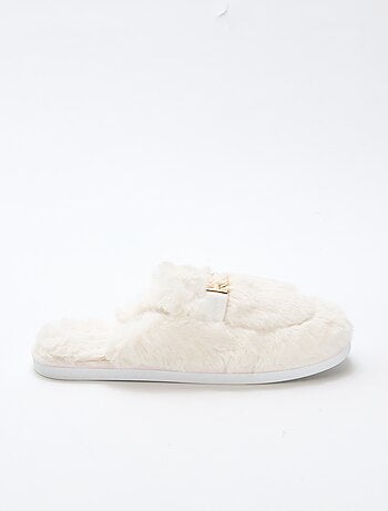 Zapatillas mule de pelo sintético