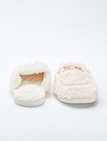 Zapatillas mule de pelo sintético