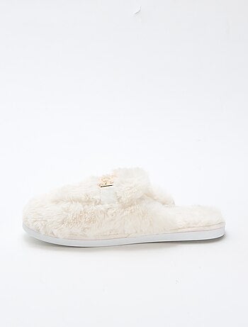 Zapatillas mule de pelo sintético