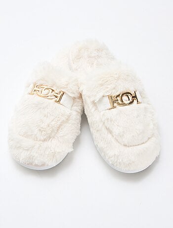 Zapatillas mule de pelo sintético