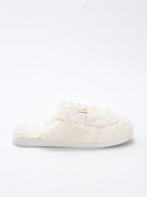 Zapatillas mule de pelo sintético - Kiabi