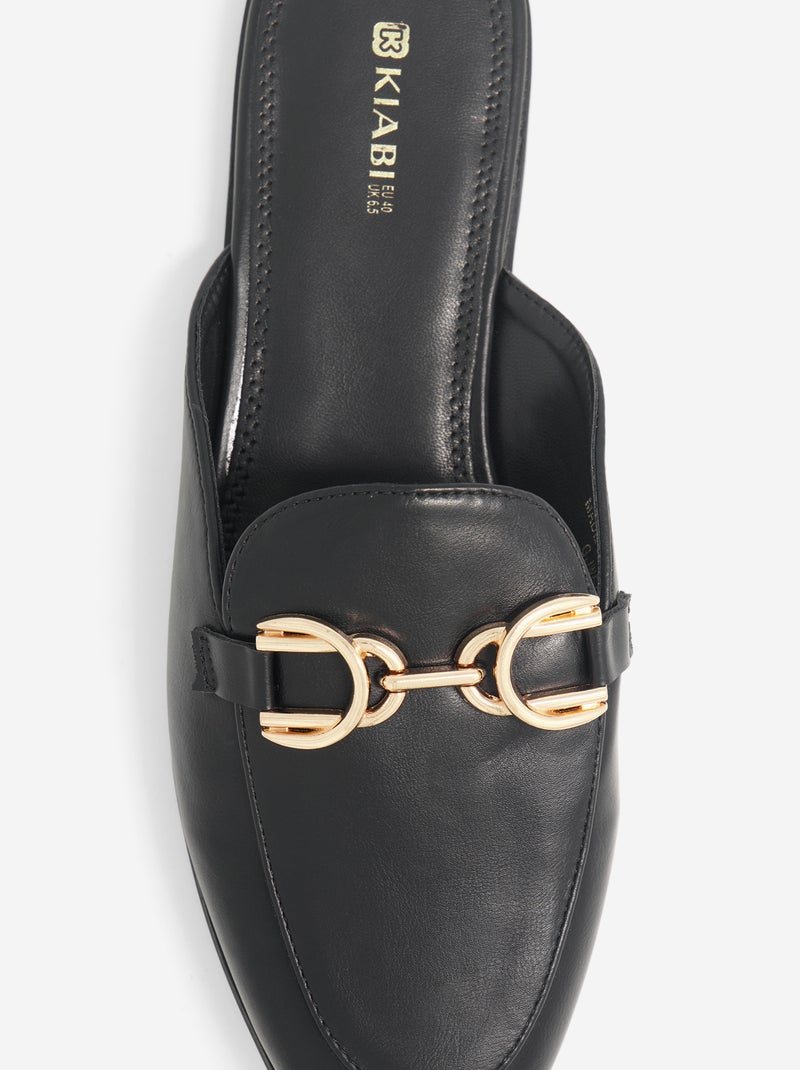 Zapatillas mule estilo mocasín Negro - Kiabi