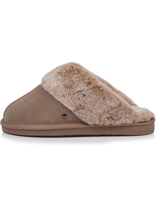 Zapatillas mules cálido cuero forrado mujer isotoner - Kiabi Zapatillas mules cálido cuero forrado mujer isotoner - Kiabi
