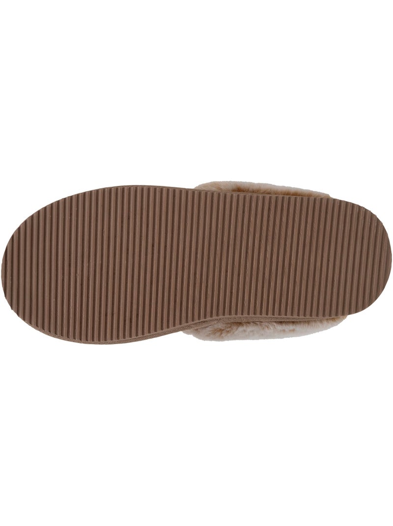 Zapatillas mules cálido cuero forrado mujer isotoner Beige - Kiabi