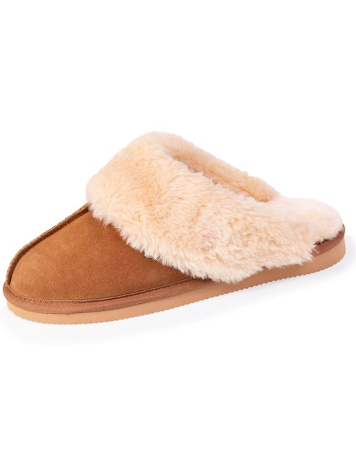 Zapatillas mules cálido cuero forrado mujer isotoner - Kiabi Zapatillas mules cálido cuero forrado mujer isotoner - Kiabi