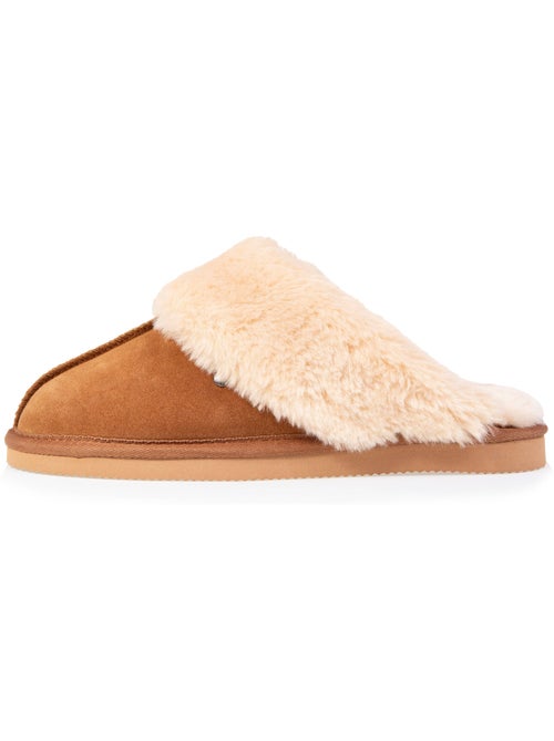Zapatillas mules cálido cuero forrado mujer isotoner - Kiabi Zapatillas mules cálido cuero forrado mujer isotoner - Kiabi