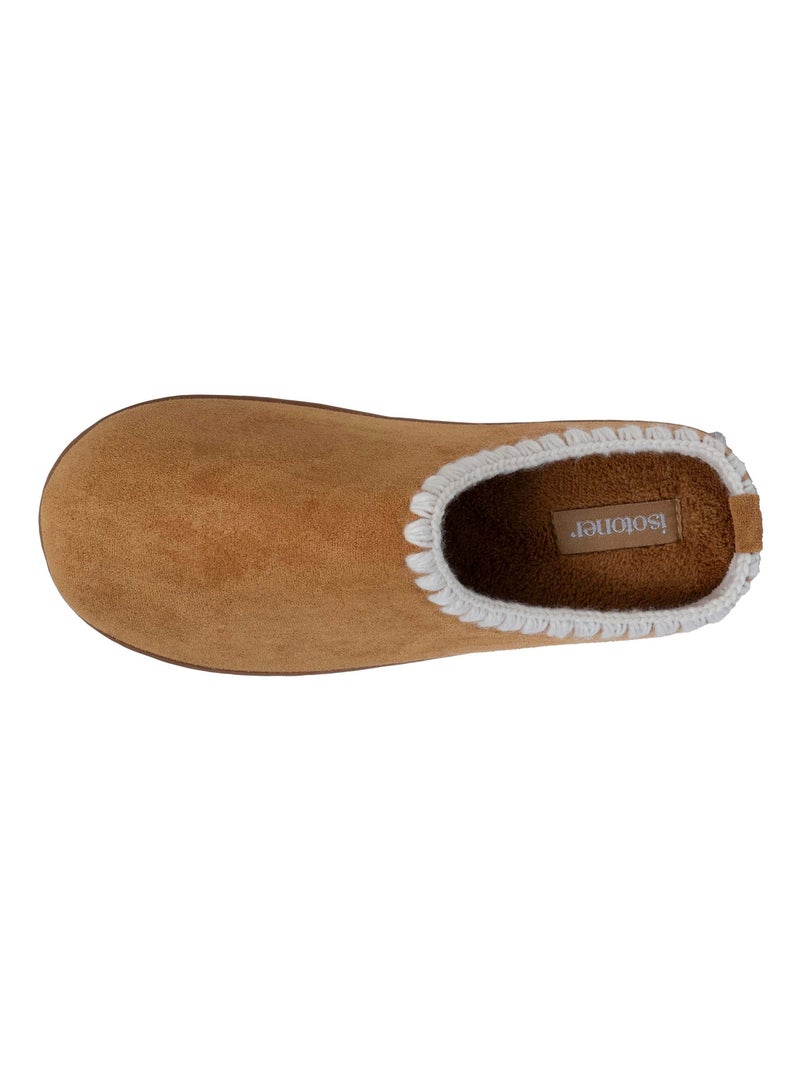 Zapatillas mules con tacón de cuña de 3,5 cm, muy cómodo mujer Isotoner Camel - Kiabi