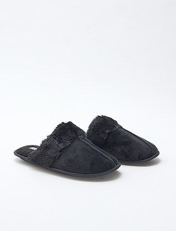 Zapatillas mules de pelo sintético
