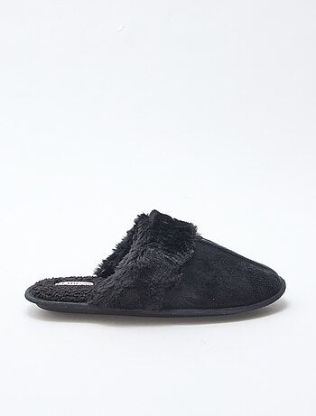 Zapatillas mules de pelo sintético