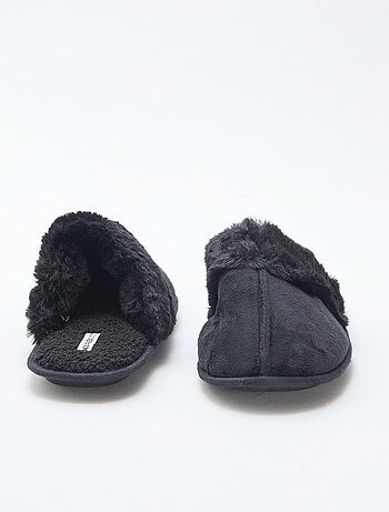 Zapatillas mules de pelo sintético