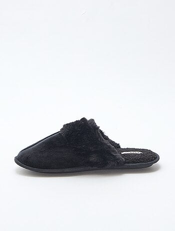 Zapatillas mules de pelo sintético