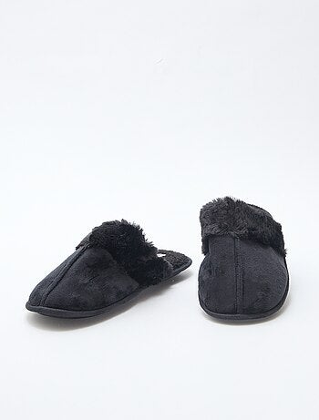 Zapatillas mules de pelo sintético