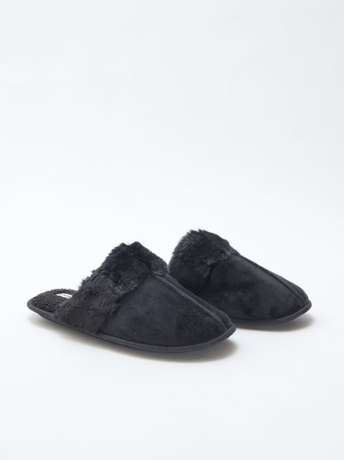 Zapatillas mules de pelo sintético - Kiabi