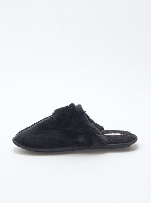 Zapatillas mules de pelo sintético - Kiabi