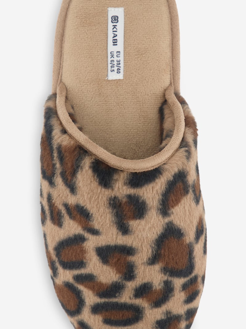Zapatillas mules forradas Marron - Kiabi