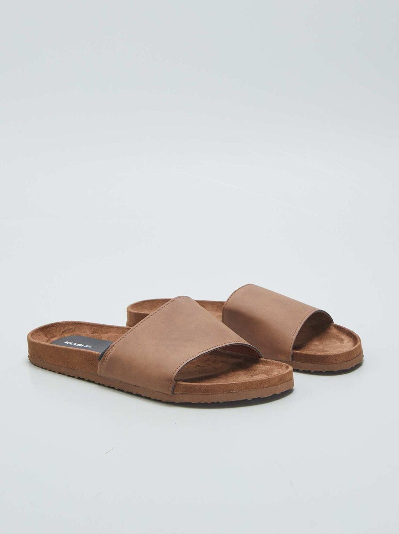 Zapatillas mules MARRON - Kiabi