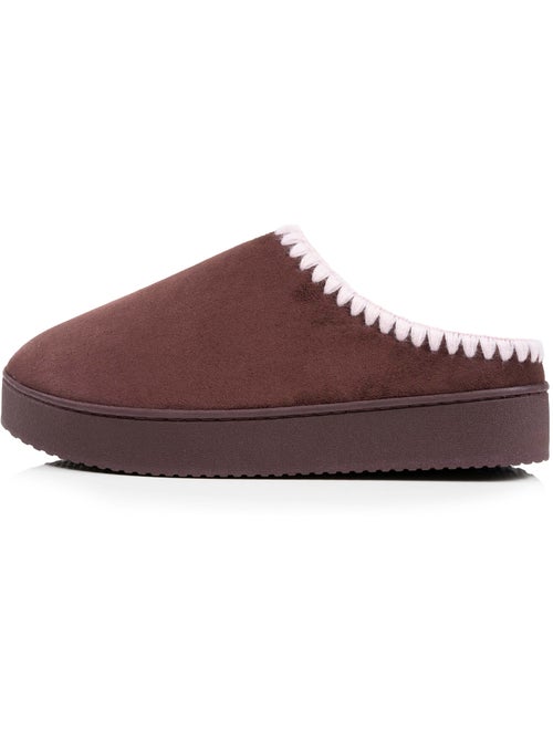 Zapatillas mules ultracómoda, en ante con suela de mujer Isotoner - Kiabi Zapatillas mules ultracómoda, en ante con suela de mujer Isotoner - Kiabi