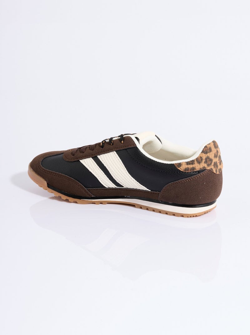 Zapatillas multimaterial + 2 pares de cordones - AFIBEL Negro - Kiabi
