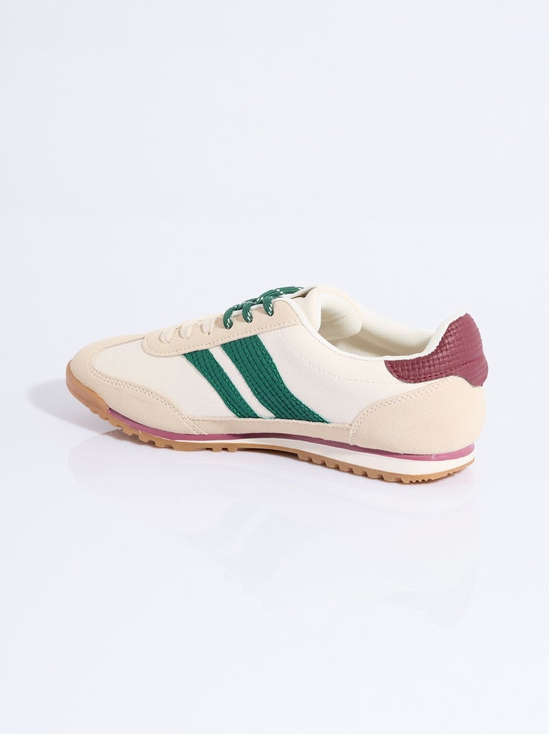 Zapatillas multimaterial + 2 pares de cordones - AFIBEL Verde - Kiabi