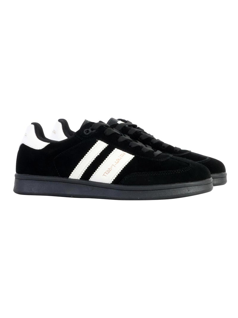 Zapatillas para hombre Teddy Smith White Suede Negro - Kiabi