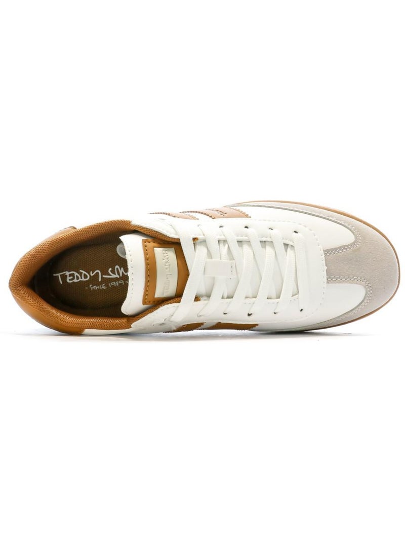Zapatillas para mujer teddy smith Blanco Marrón - Kiabi