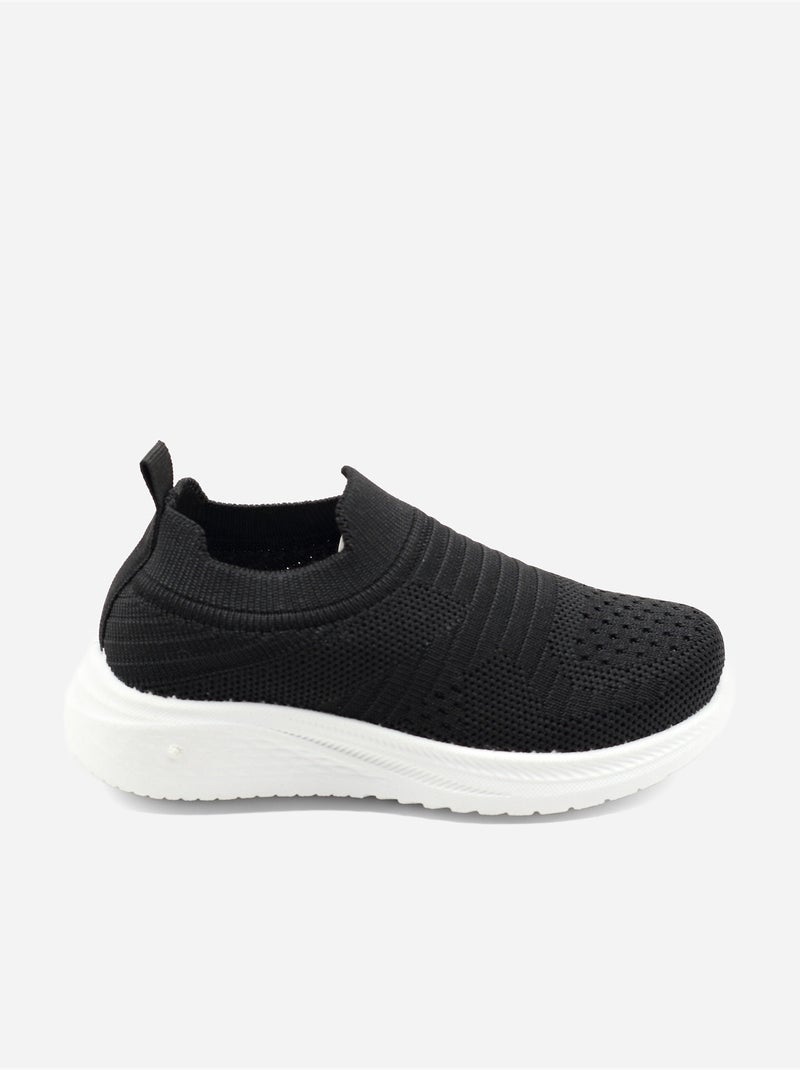 Zapatillas para ponerse - Doremi Negro Blanco - Kiabi