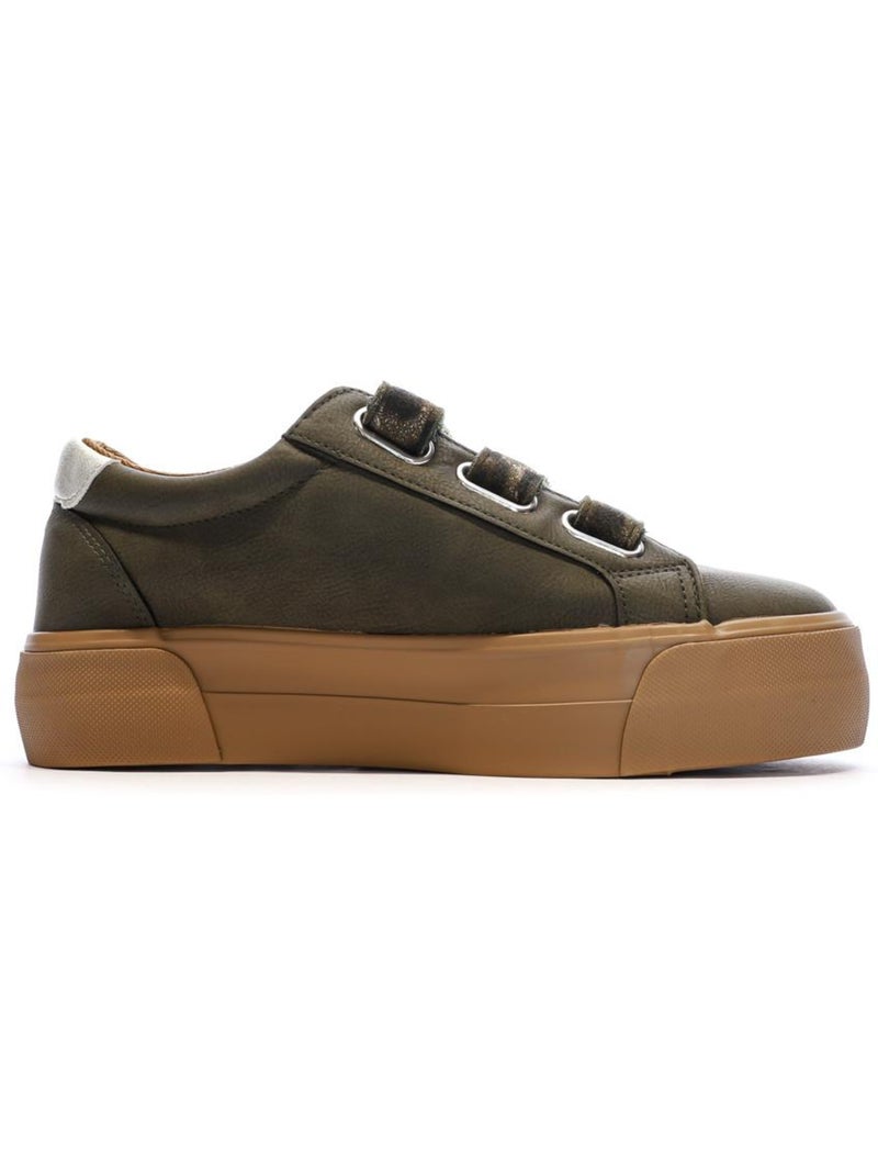 Zapatillas plataforma mujer kaporal Verde caqui claro - Kiabi