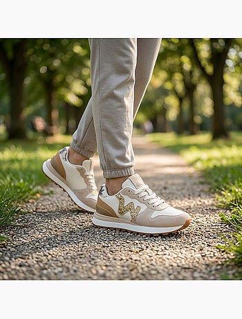 Zapatillas Runner Mujer Mesh Logo W 4 Colores OZABI