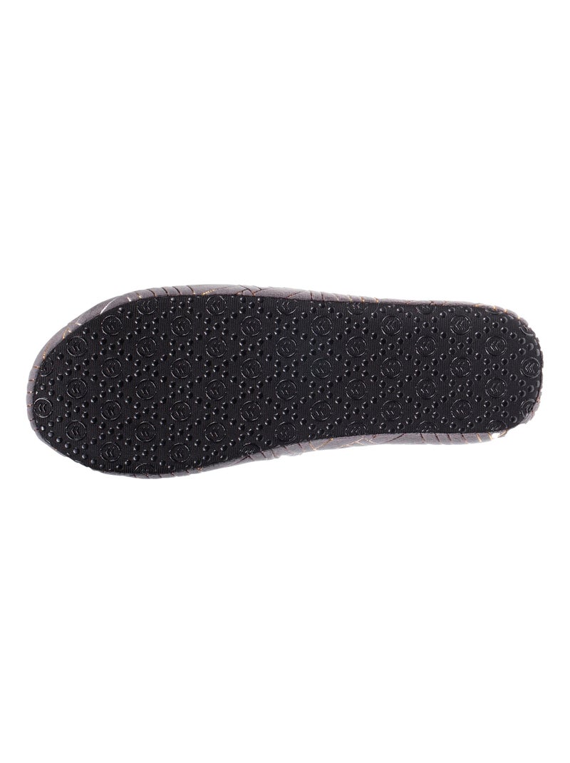 Zapatillas sandalias en jersey y suela con tacos mujer Isotoner Gris jaspeado - Kiabi