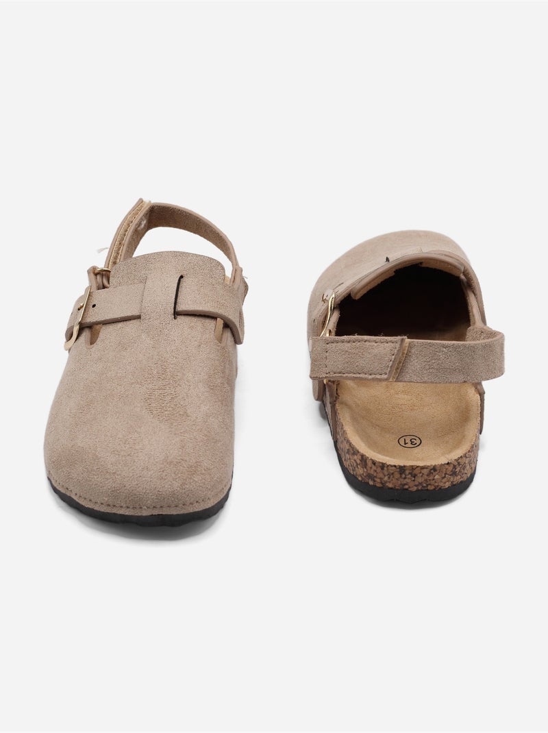 Zapatillas sin cordones con velcro Taupe - Kiabi