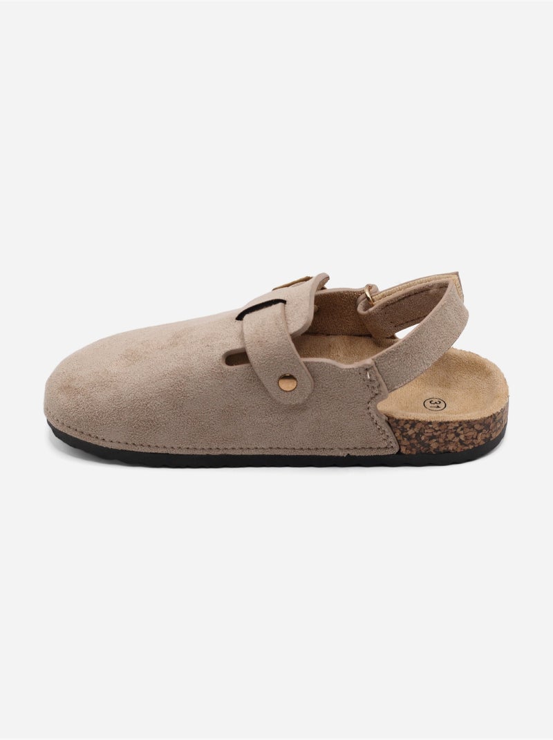 Zapatillas sin cordones con velcro Taupe - Kiabi