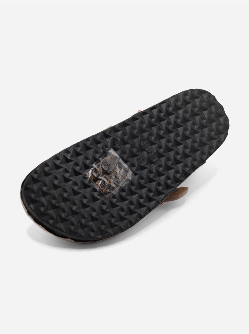 Zapatillas sin cordones con velcro Taupe - Kiabi