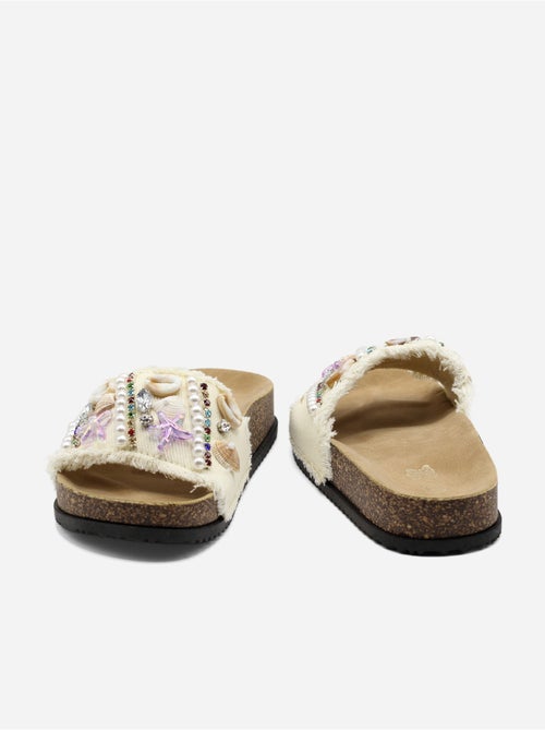 Zapatillas sin talón con detalles de perlas - Kiabi Zapatillas sin talón con detalles de perlas - Kiabi