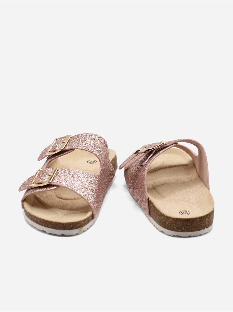 Zapatillas sin talón con lentejuelas Rosa - Kiabi