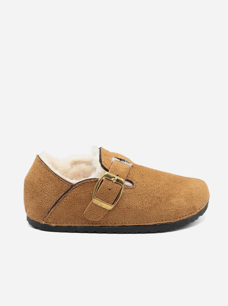 Zapatillas sin talón forradas Camel - Kiabi