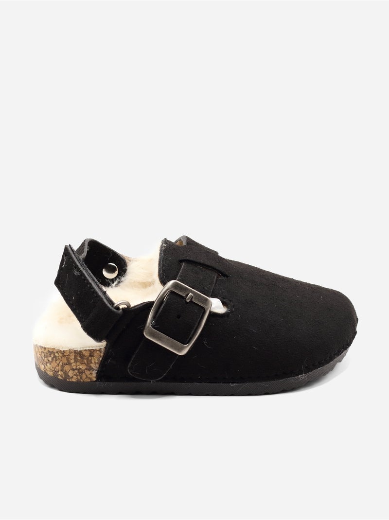 Zapatillas sin talón forradas Negro - Kiabi